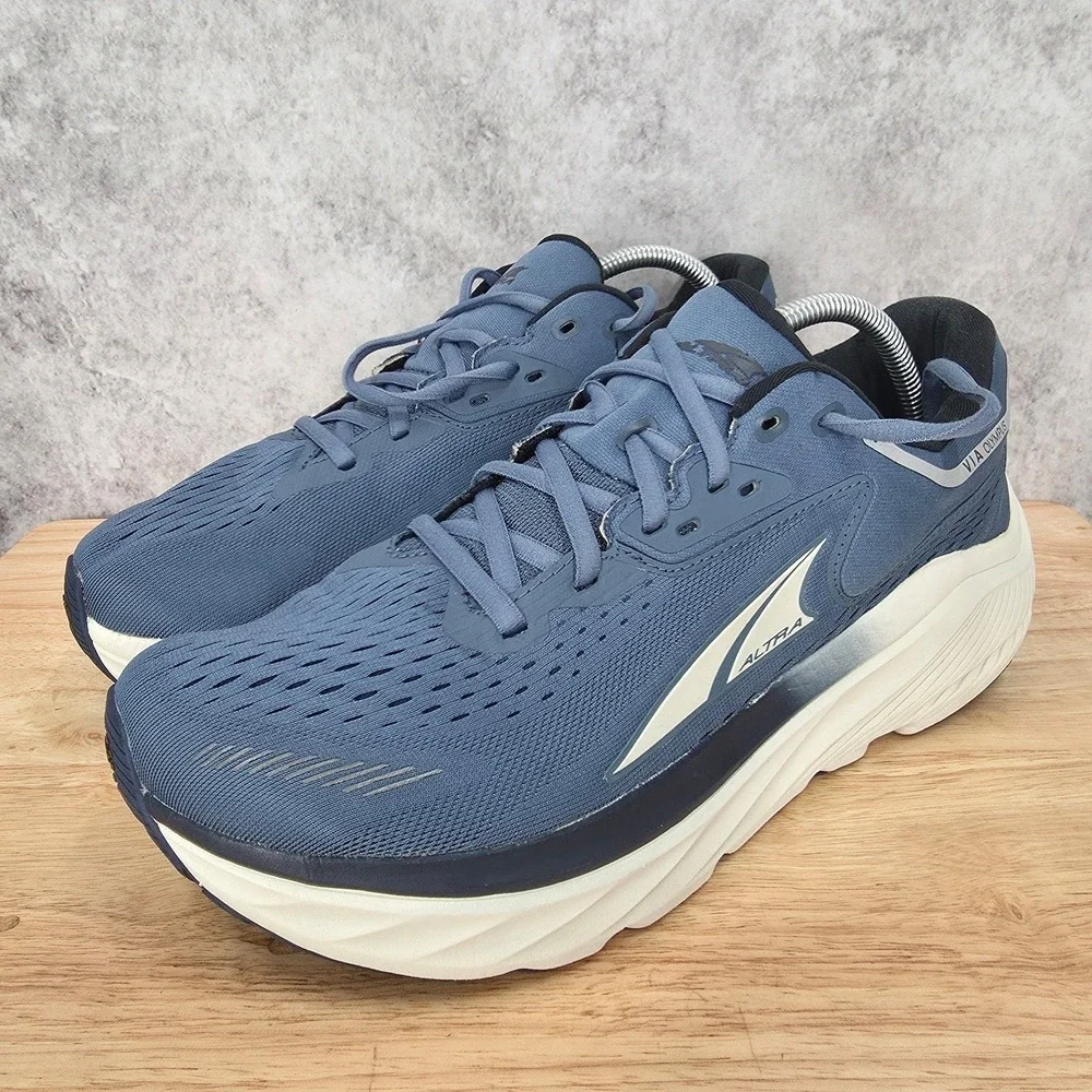 Altra Via Olympus Running Shoe Mens 9.5 Mineral Blue Max Cushion AL0A82BW419